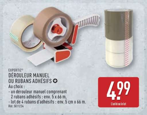 EXPERTIZ® DÉROULEUR MANUEL OU RUBANS ADHÉSIFS