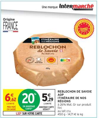 REBLOCHON DE SAVOIE AOP ITINÉRAIRE DE NOS RÉGIONS