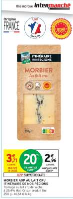 MORBIER AOP AU LAIT CRU ITINERAIRE DE NOS REGIONS