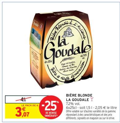 BIÈRE BLONDE 'LA GOUDALE'