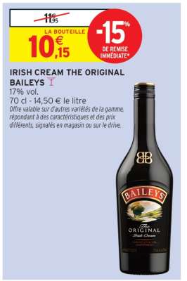 Irish Cream The Original Baileys