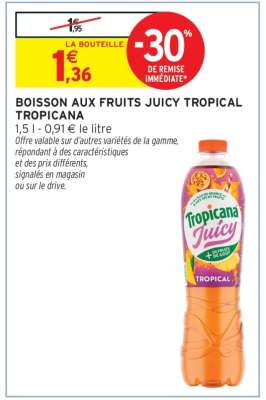 Boisson aux fruits Juicy Tropical Tropicana