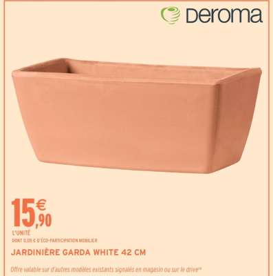 JARDINIÈRE GARDA WHITE 42 CM