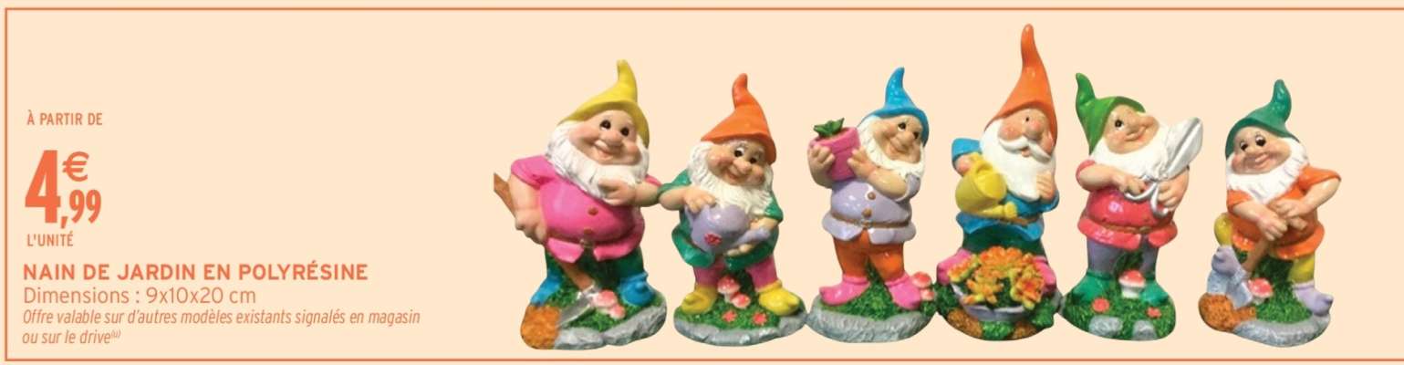 NAIN DE JARDIN EN POLYRÉSINE