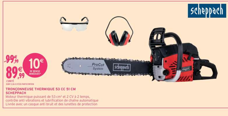 TRONÇONNEUSE THERMIQUE 53 CC 51 CM