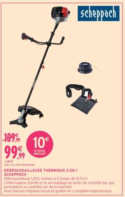 DÉBROUSSAILLEUSE THERMIQUE 2 EN 1 SCHEPPACH