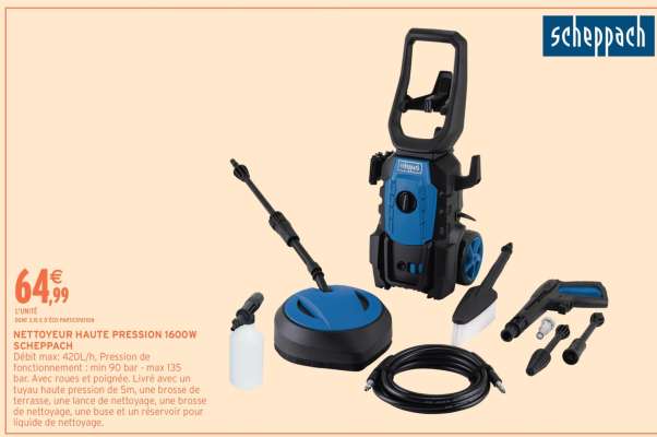 Nettoyeur Haute Pression 1600W Scheppach