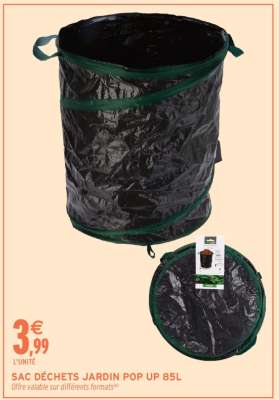 SAC DÉCHETS JARDIN POP UP 85L