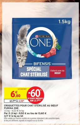 PURINA ONE BIFENSIS SPÉCIAL CHAT STÉRILISÉ