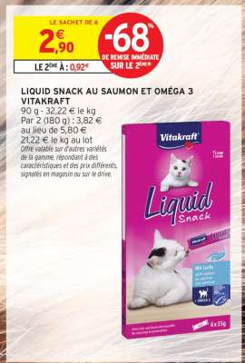 Liquid Snack au Saumon et Oméga 3 Vitakraft