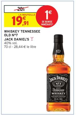 WHISKEY TENNESSEE OLD N°7 JACK DANIEL'S