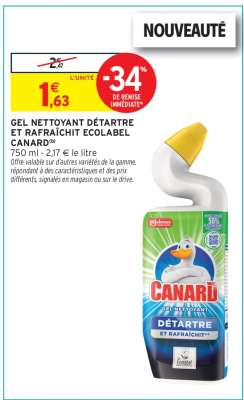 Gel Nettoyant Détartrant et Rafraîchit Ecolabel Canard