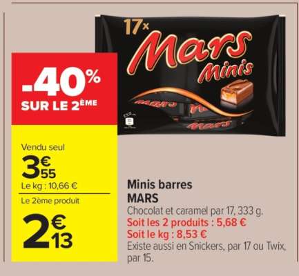 Minis barres MARS