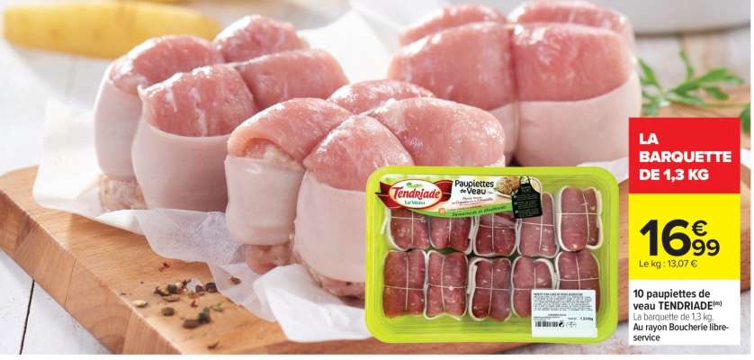 10 paupiettes de veau TENDRIADE