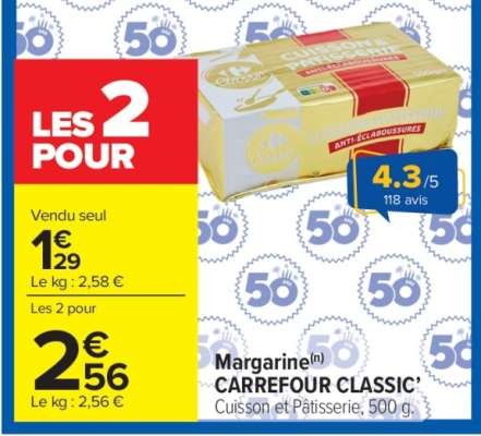 Margarine CARREFOUR CLASSIC'