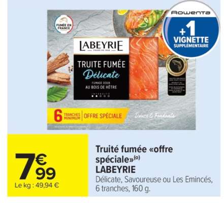 Truite fumée «Offre Spéciale»