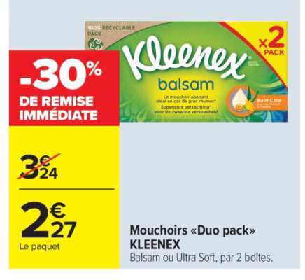 Mouchoirs «Duo pack» KLEENEX