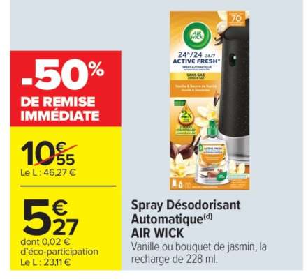 Spray Désodorisant Automatique AIR WICK