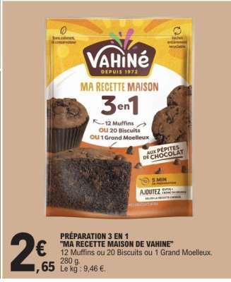 PRÉPARATION 3 EN 1 "MA RECETTE MAISON DE VAHINÉ"