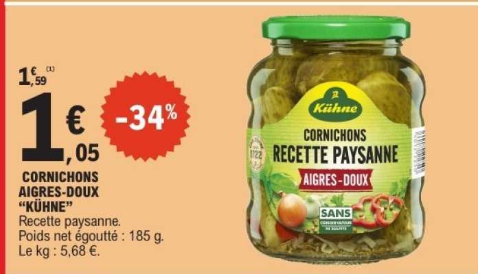 CORNICHONS AIGRES-DOUX “KÜHNE”