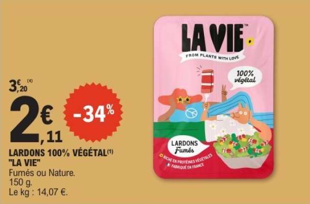 LARDONS 100% VÉGÉTAL 'LA VIE'