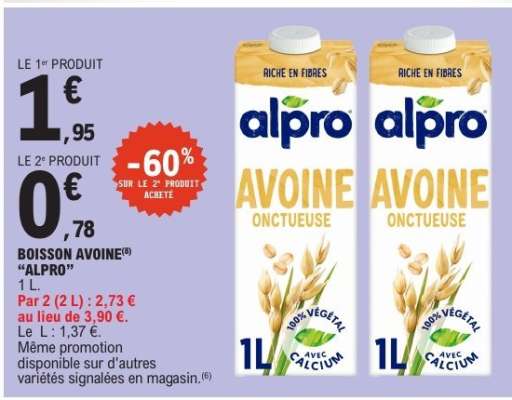 Boisson Avoine "Alpro"