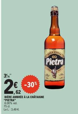 Bière Ambrée à la Châtaigne “Pietra”
