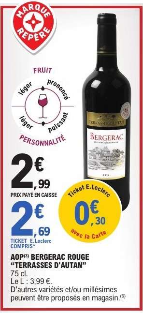 AOP Bergerac Rouge 'Terrasses d'Autan'
