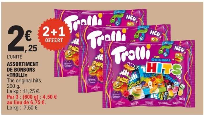 ASSORTIMENT DE BONBONS "TROLLI"