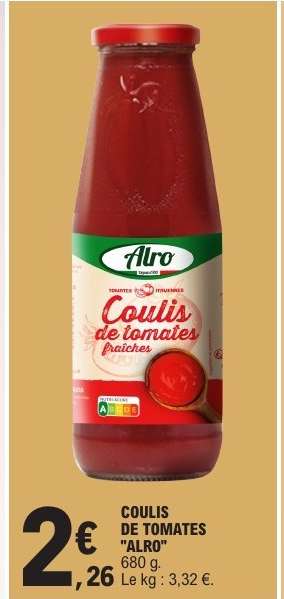 COULIS DE TOMATES "ALRO"