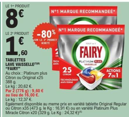 Tablettes Lave-Vaisselle Fairy