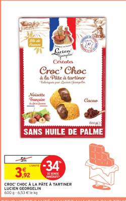 CROC’ CHOC À LA PÂTE À TARTINER LUCIEN GEORGELIN