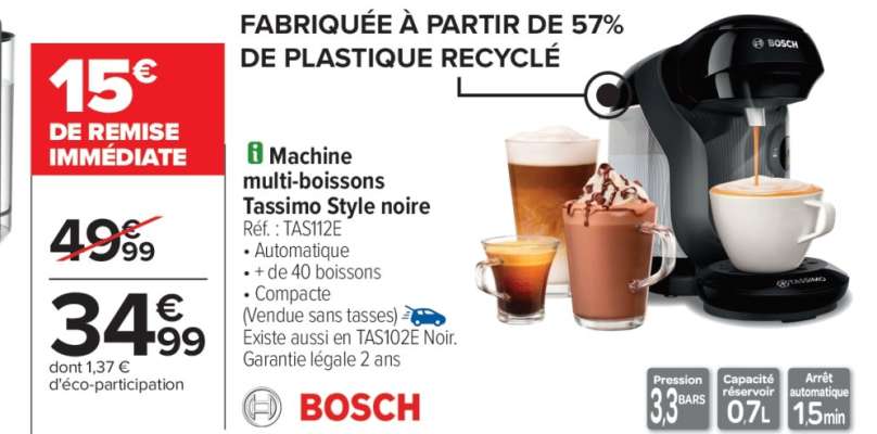 Machine multi-boissons Tassimo Style noire