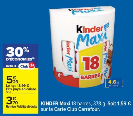 KINDER Maxi 18 barres