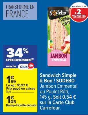 Sandwich Simple & Bon ! SODEBO