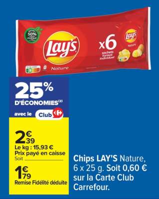 CHIPS LAY'S NATURE