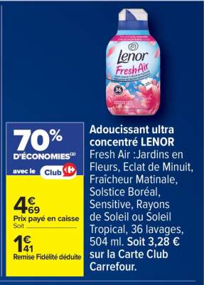 Adoucissant ultra concentré LENOR Fresh Air