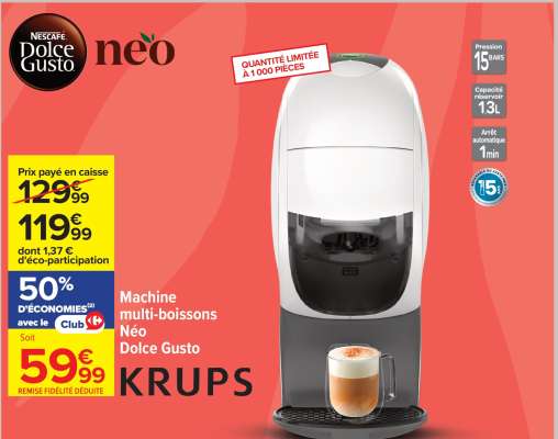 Machine multi-boissons Néo Dolce Gusto KRUPS