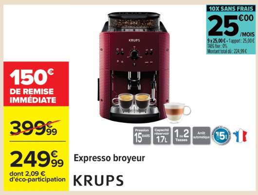 Expresso broyeur KRUPS
