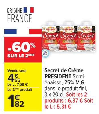 Secret De Crème Président