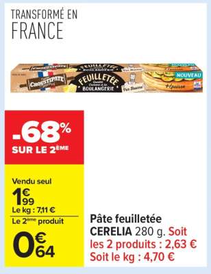 Pâte feuilletée CERELIA