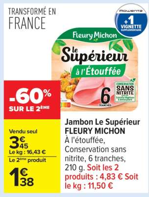 Jambon Le Superieur Fleury Michon