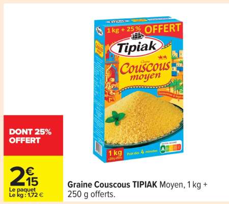 Graine Couscous TIPIAK Moyen