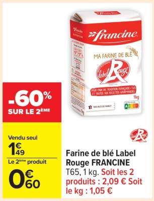 FARINE DE BLÉ LABEL ROUGE FRANCINE