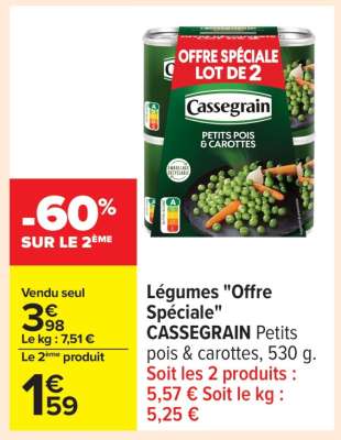 Légumes «Offre Spéciale» CASSEGRAIN