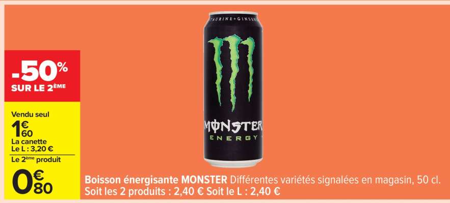 Boisson Energisante Monster