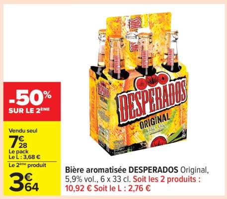 Bière aromatisée DESPERADOS Original