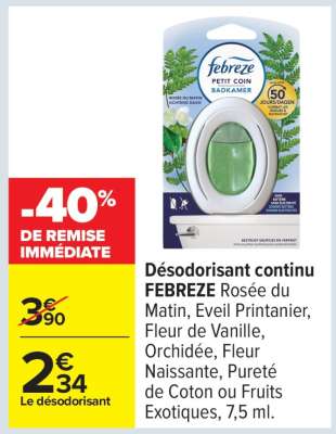 Désodorisant continu FEBREZE