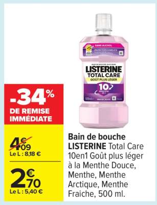 Bain de bouche LISTERINE Total Care