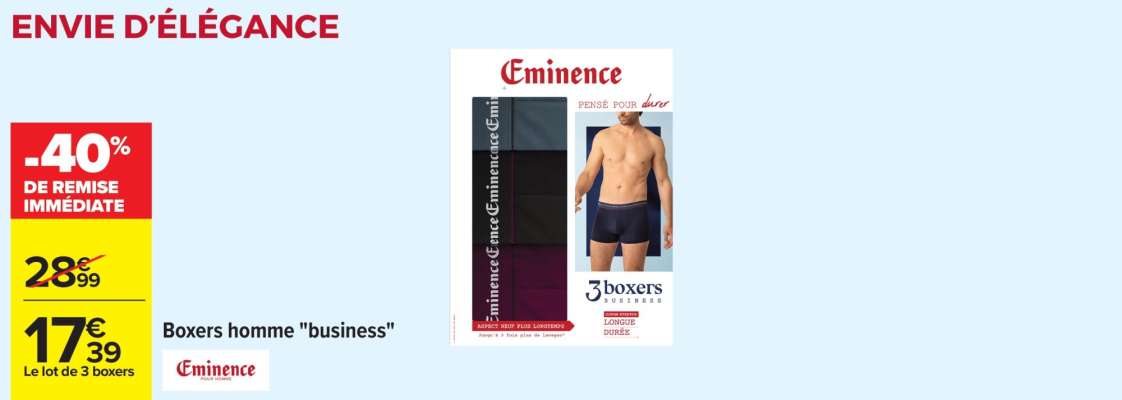 Boxers homme "Business"